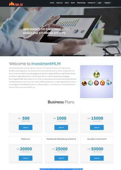 Advanced Unilevel Investment MLM Software